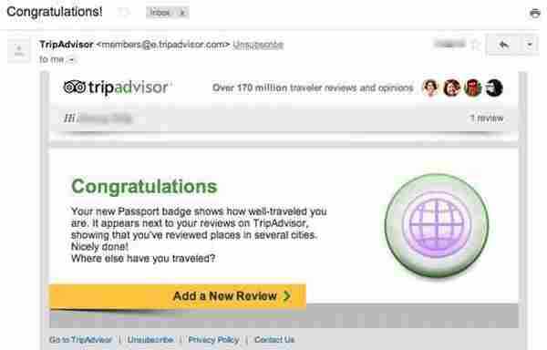 看旅游社区TripAdvisor如何做邮件营销（下篇）