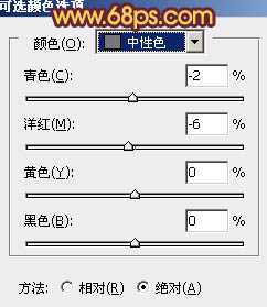 Photoshop为池塘边情侣图片增加上温暖的霞光色效果